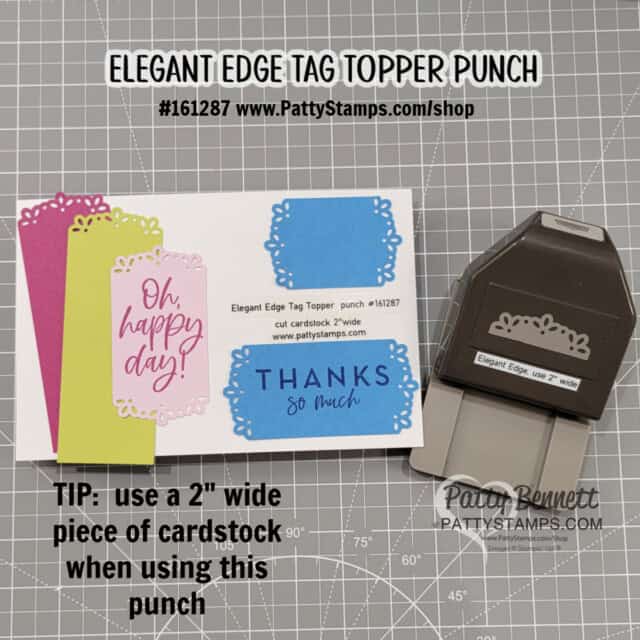 Stampin' Up! Elegant Edge Tag Topper punch for tags or labels