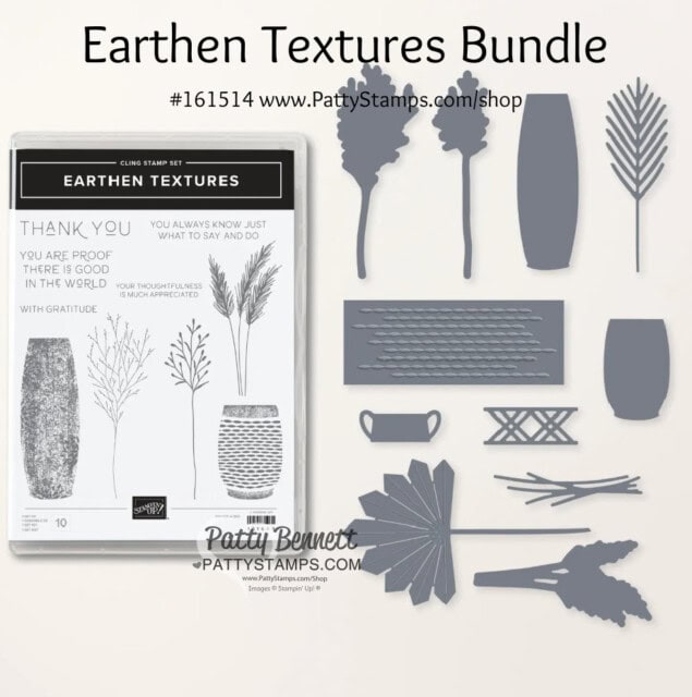 161514 STampin' UP! Earthen Textures bundle stamps and dies pattystamps.com/shop