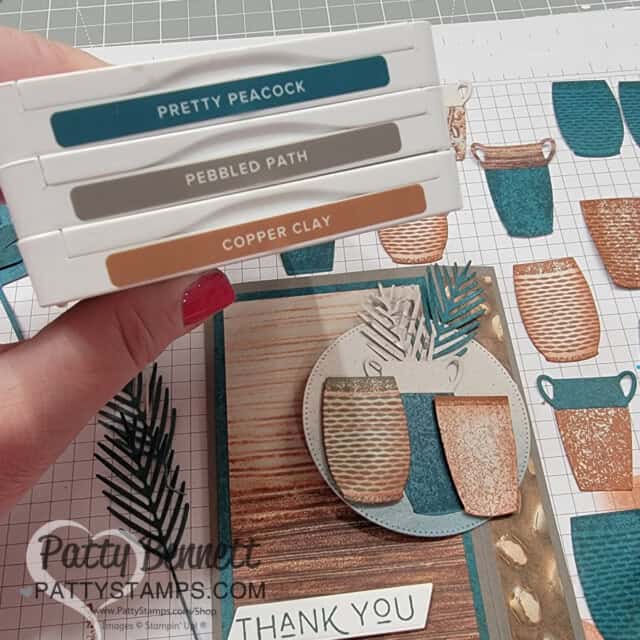 Color Combo for: Stampin UP! Earthen Textures bundles card idea by Patty Bennett