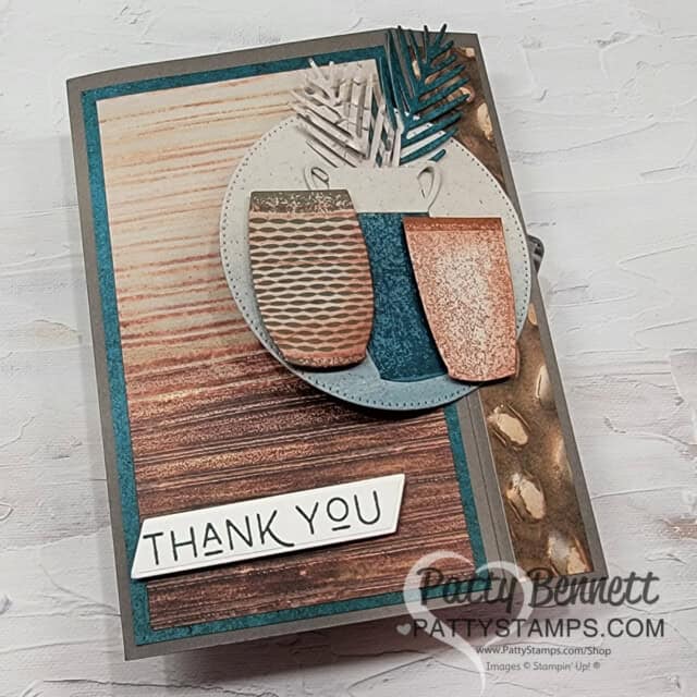 Stampin UP! Earthen Textures bundles card idea by Patty Bennett