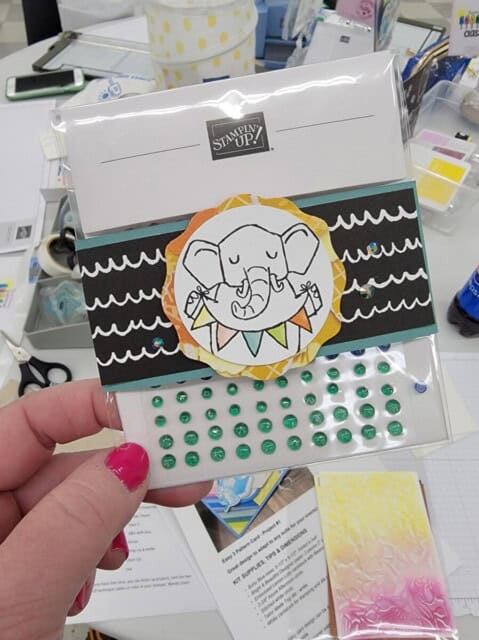 Summer Soiree Stampin' UP! event celebrating 35 years with Sara Douglass. All attendee giveaway. Patty Bennett & Kurstan del Rosario