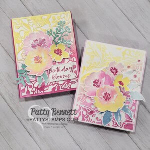 How to shade the flowers in the Stampin' Up! Textured Floral bundle, video tutorial by Patty Bennett