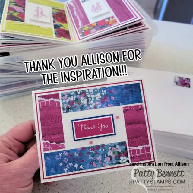 Masterfully Made 1" strip cards with Stampin' UP! supplies by Patty Bennett