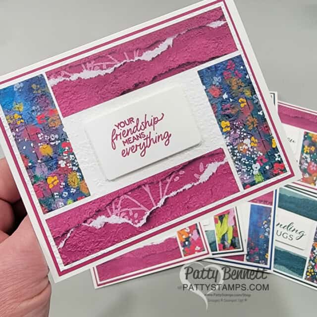 Masterfully Made 1" strip cards with Stampin' UP! supplies by Patty Bennett