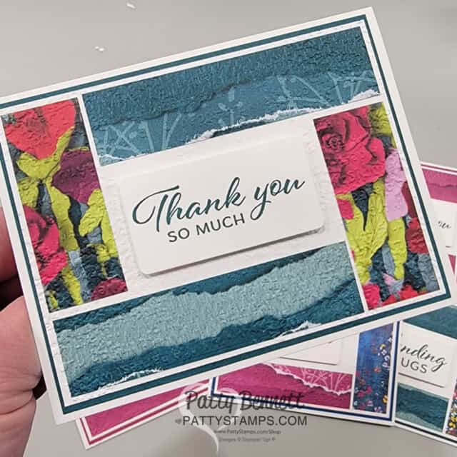 Masterfully Made 1" strip cards with Stampin' UP! supplies by Patty Bennett