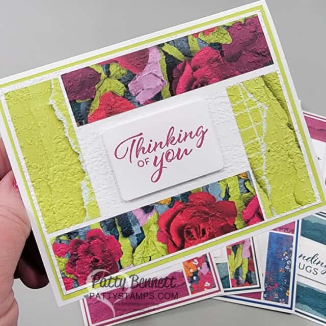 Masterfully Made 1" strip cards with Stampin' UP! supplies by Patty Bennett