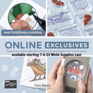 Stampin' Up! Online Exclusives available July 6, 2023 www.PattyStamps.com