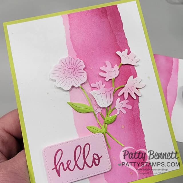 Make Faux Torn Paper cards with blending brushes and ink. Timeless Charm card by Patty Bennett