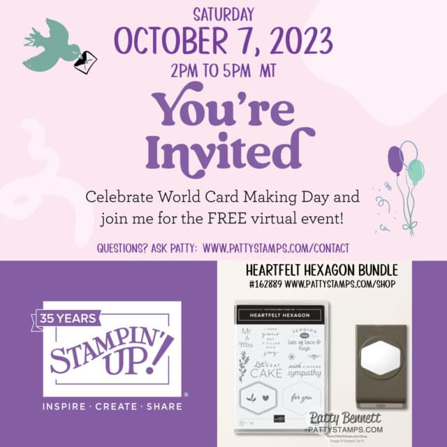 You are invited: World Card Making Day live crafting event. Card Making with Stampin' Up!