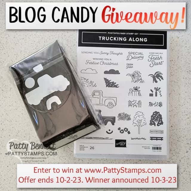 Trucking Along bundle blog candy giveaway from Patty Bennett. Ends 10-2-23