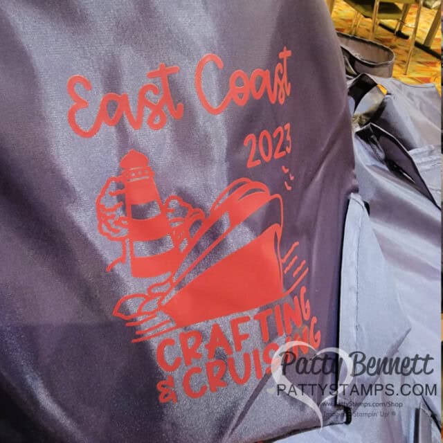2023 Crafting Cruise with Patty & Kurstan. Stampin' Up! projects and more. Event tote bags.