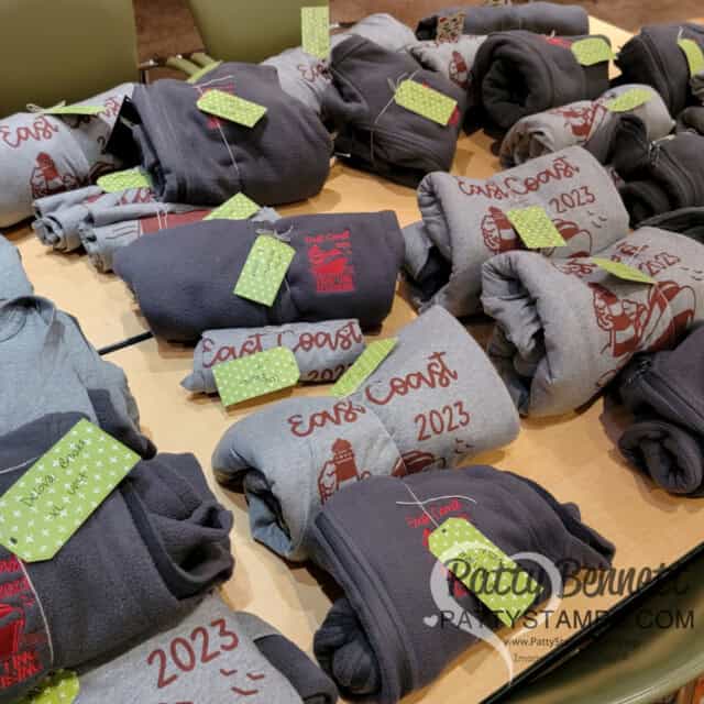 2023 Crafting Cruise with Patty & Kurstan. Stampin' Up! projects and more. Event shirts and vests.