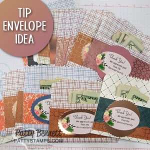 Crafting Cruise Tip Envelope idea using Stampin' Up! Treat Bags, from the Bennett family, www.PattyStamps.com