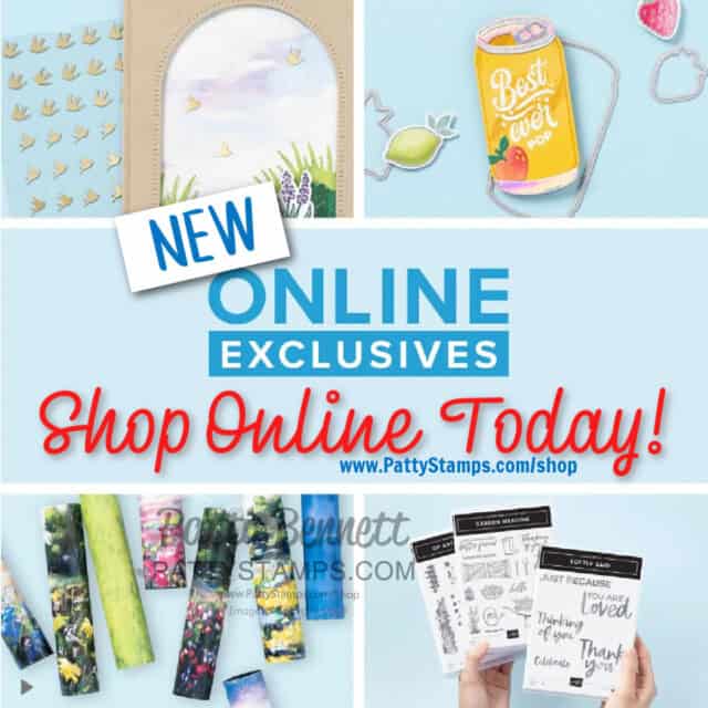 Stampin Up! Online Exclusives November 2023 new papercrafting products, shop online www.PattyStamps.com/shop