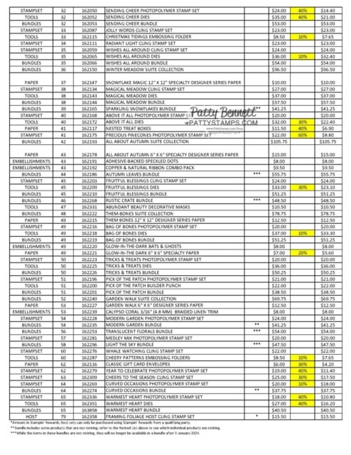 Stampin' UP! Holiday Catalog retiring list Last Chance List Sept - Dec. 2023 pattystamps.com