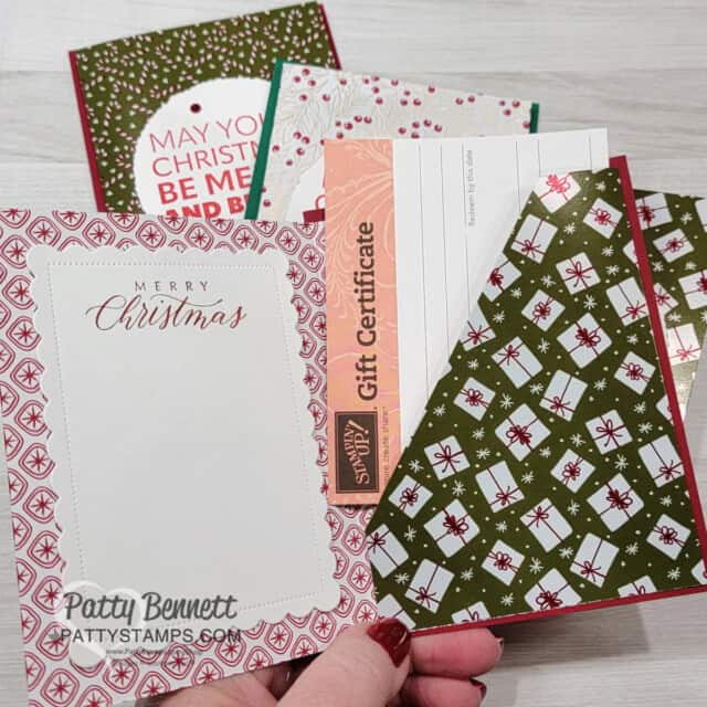 Stampin' Up! Gift Certificate for crafters. Gift Cards in any amount with Patty Bennett