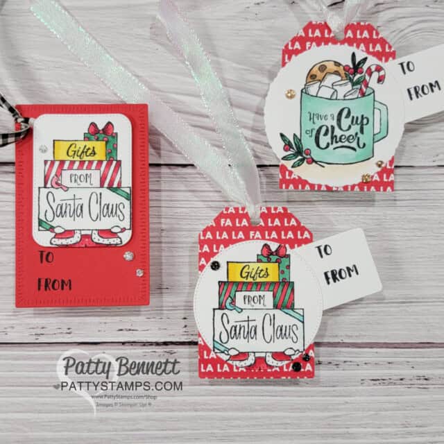 Stampin' UP! Gift of Giving stamp set Christmas gift tag ideas by Patty Bennett