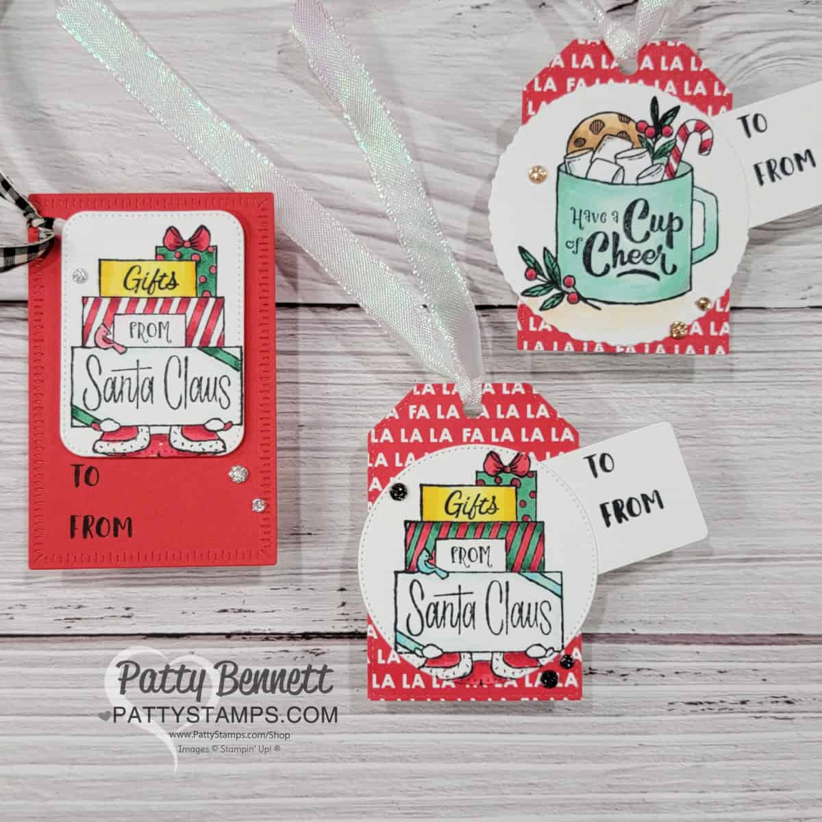 Stampin' UP! Gift of Giving stamp set Christmas gift tag ideas by Patty Bennett