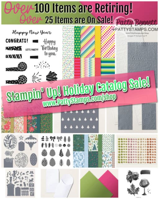 Stampin' UP! Holiday Catalog retiring list Last Chance List Sept - Dec. 2023 pattystamps.com