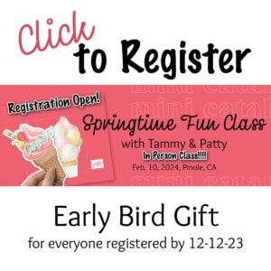 Register: Springtime Fun Stampin Up! card class in person with Tammy & Patty Feb 2024