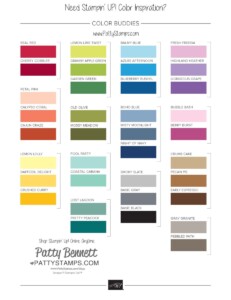 Stampin' Up! Color Combo suggestions / Color Buddies for card making and papercrafting projects, with Patty Bennett