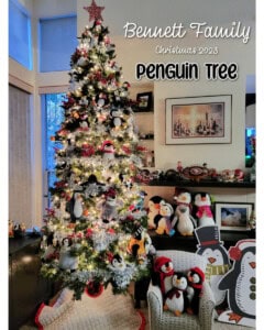 Bennett Family Penguin Christmas tree 2023.
