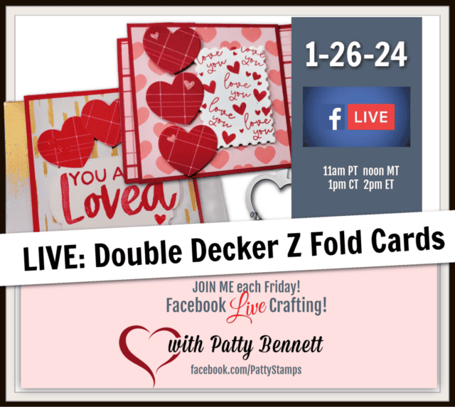 Double Decker Z Fold card video tutorial by Patty Bennett