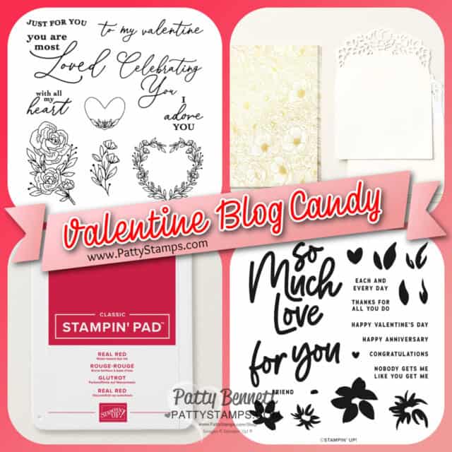 Stampin Up! Valentine Blog candy from Patty Bennett January 2024
