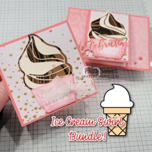 Stampin' Up! Ice Cream Swirl bundle chocolate & vanilla cards by Patty Bennett with A Little Latte