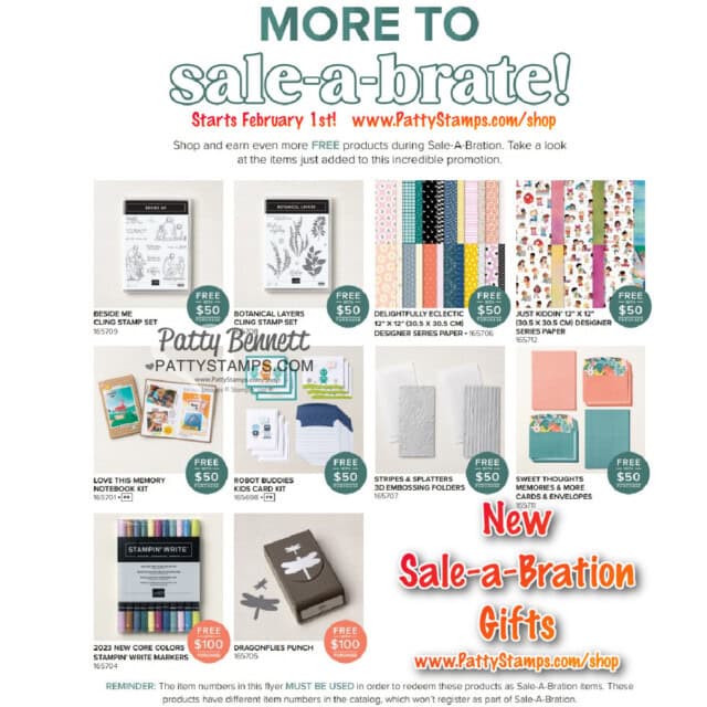 Stampin Up! Sale a Bration 2024 more new gifts with purchase