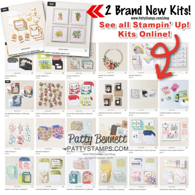 Stampin' UP! card kits and home decor project kits.