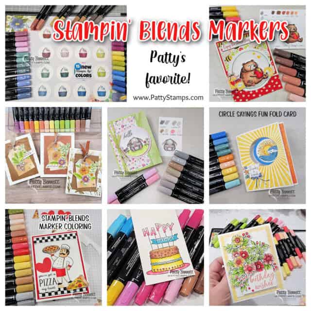 Patty's favorite Stampin' Blends marker coloring Stampin' Up! cards