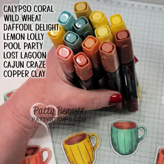 Latte Love bundle from Stampin' Up! - Stampin' Blends coloring tips with Patty Bennett - live crafting video