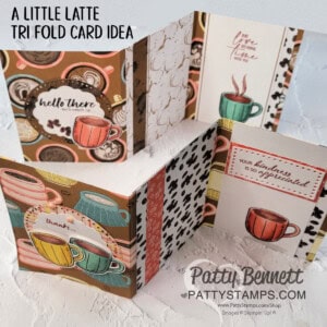 A Little Latte DSP from Stampin' Up! - make a trifold card with Patty Bennett