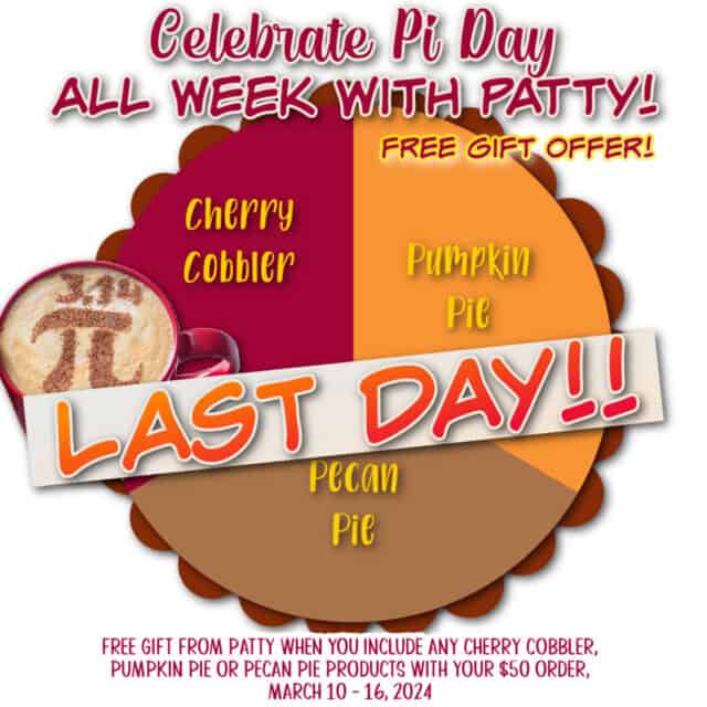 Pi Day customer appreciation gift from Patty with Stampin' Up! order