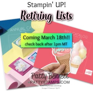 Stampin' Up! Retiring lists for annual catalog and mini catalog