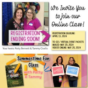 Summertime Fun Stampin' UP! class with Patty & Tammy featuring 2024 2025 Annual Catalog products and new In Colors!