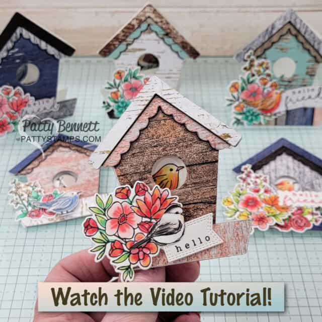 Stampin' UP! Country Birdhouse mini card video tutorial by Patty Bennett