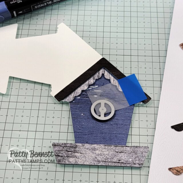 Tip for making: Country Birdhouse mini cards with Stampin Up! Country Flowers set colored with Stampin' Blends markers by Patty Bennett