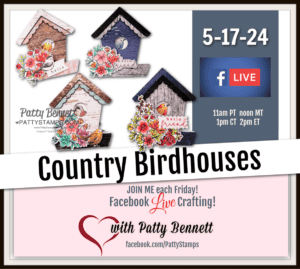 Stampin' Up! Country Birdhouses - mini cards live video tutorial with Patty Bennett