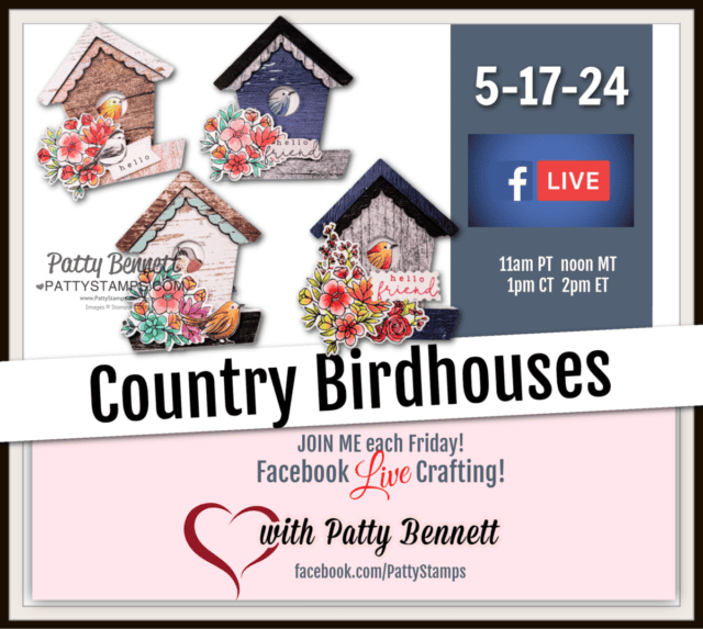Stampin' Up! Country Birdhouses - mini cards live video tutorial with Patty Bennett