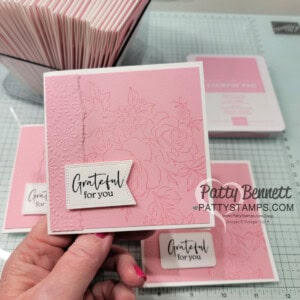 Layers of Beauty, quick, easy and simple Stampin' Up! 4x4 cards by Patty Bennett