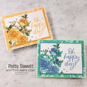 Layers of Beauty cards featuring Stampin' UP! Kindest Expressions sentiment. Ink Blending with masks. by Patty Bennett