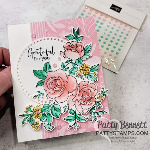 Stampin' Up! Layers of Beauty bundle card by Patty Bennett with Blending Brushes