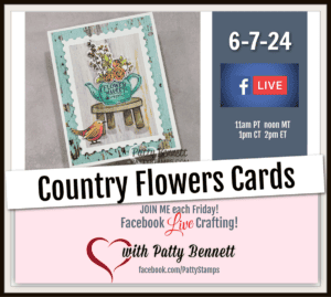 Stampin' Up! Country Flowers bundle cards by Patty Bennett free cardmaking video tutorial
