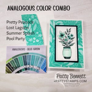 Stampin UP! analogous card featuring Everyday Details stamp set, by Patty Bennett
