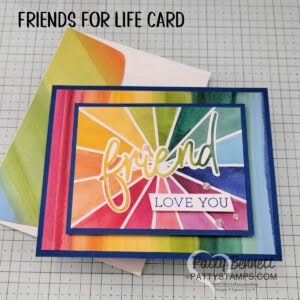 Full of Life designer paper card, accordion fold design for a friend.