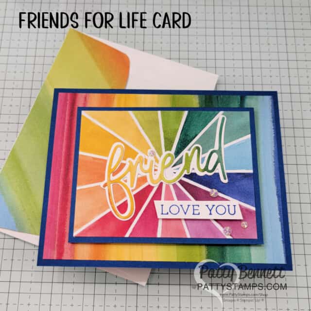 Full of Life designer paper card, accordion fold design for a friend.