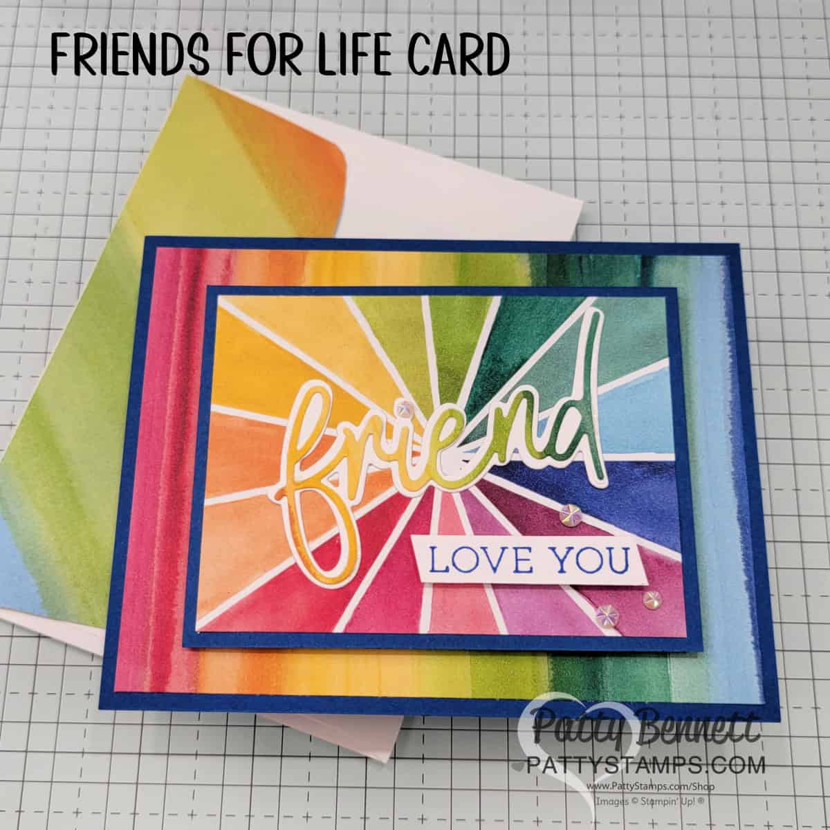 Full of Life designer paper card, accordion fold design for a friend.