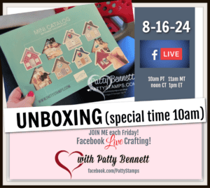 Stampin' Up! Holiday catalog unboxing with Patty Bennett - new papercrafting supplies, tips and samples!